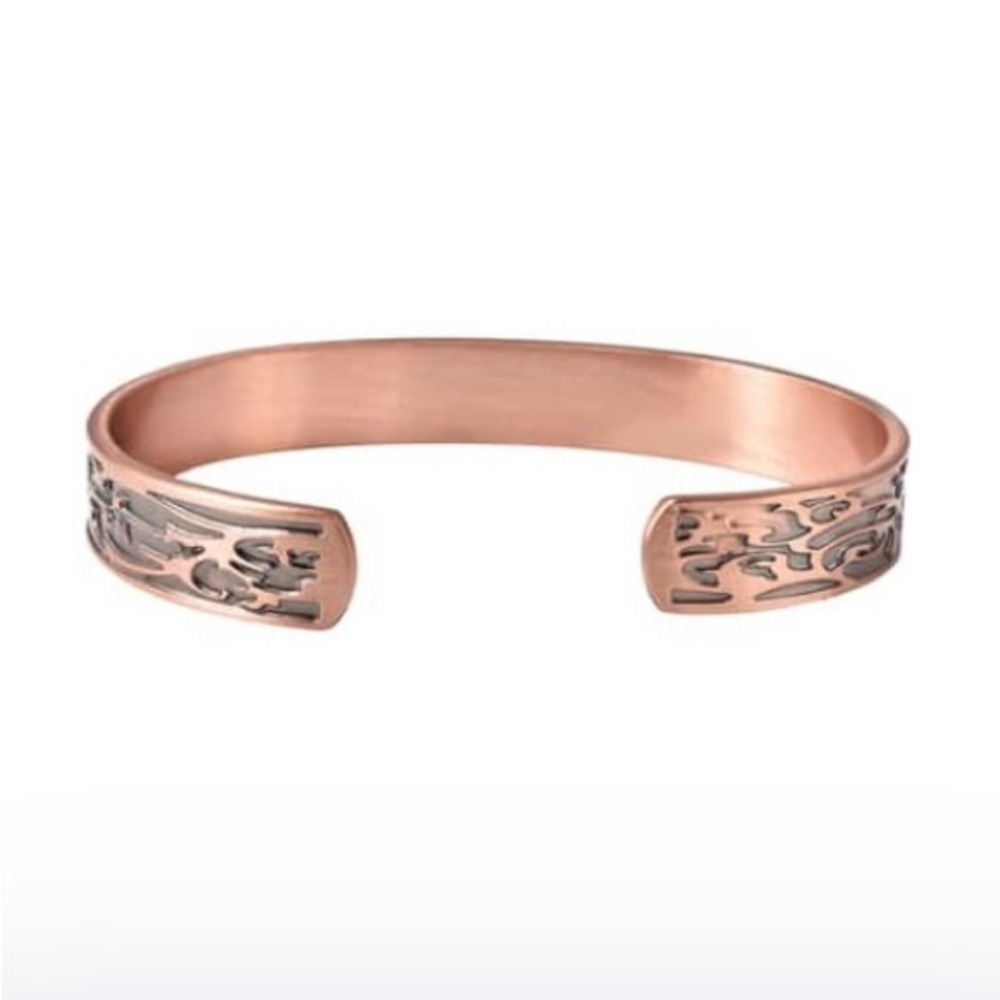 Abstract Pattern Magnetic Therapy Cuff Bracelet - Picture 5 of 7